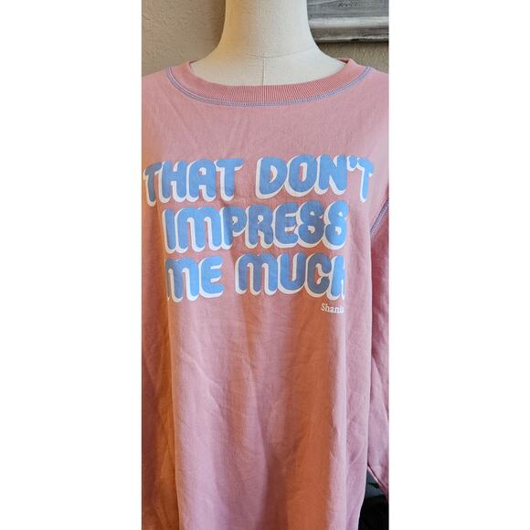 Shania Twain That Don’t Impress‎ Me Much Concert Sweatshirt Women Size XXL Pink - Picture 4 of 5